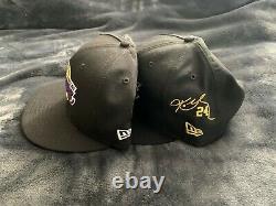 (2) Kobe Bryant Black Limited Edition Retirement Collection Hats Snapback Mamba