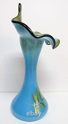 7255BV Fenton Tulip Gem 11 tall, LTD Edition Vase, design by Kim Barley NOS