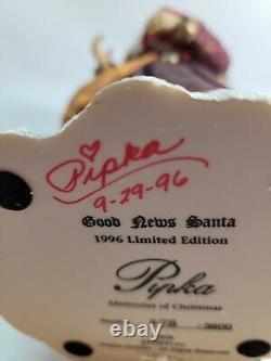 ARTIST SIGNED 1996 PIPKA GOOD NEWS 11 SANTA 13908 Limited Edition #478
