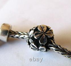 Authentic Trollbeads Limited Edition Silver German Clover Bead Retired HTF