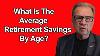 Average Retirement Savings By Age