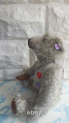 Bnwt, Official Steiff Limited Edition Jointed Mohair Teddy Bear Retired/rare