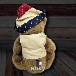 Boyds 4th of July Bear 16 In Georgie Articulated American Flag No 1697 July 2008