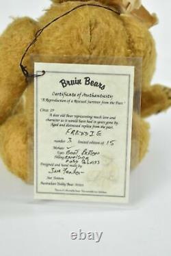 Bruin Bears Freddie by Sue Fenton Artist Teddy Bear Tagged