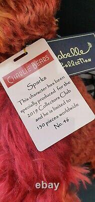 CHARLIE BEARS SPARKS PHOENIX BIRD 2019 RETIRED BFC limited edition 130 VERY RARE