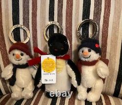 Charlie Bear-3 Brand New Never Unwrapped 8 Year Old Mohair Minimo Removable Ring