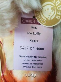 Charlie Bear Ice Lolly Limited Edition Retired Plumo