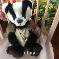 Charlie Bears Retired Limited Edition 2013 Isabelle Collection Brock Badger