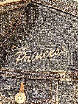 Disney Princess Denim Jacket Size LRG Kid VTG Retired Logo Limited Edition