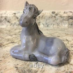 FENTON Grey Hand painted Horse Foal QVC Exclusive Limited Edition Retired 2007