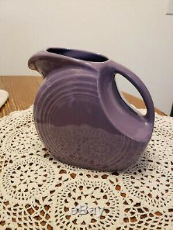 Fiesta Fiestaware Lilac Purple Pitcher Limited Edition Retired Large Disc RARE