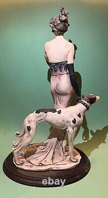 Giuseppe Armani Florence Figurine Charme 1317C w Dog, Limited Edition 19 Tall