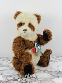 Hermann DAN DAN Panda Mohair Limited Edition Old Teddy Bear With Growler