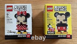 LEGO 41624 and 41625 BRICKHEADZ Mickey Mouse and Minnie Mouse NEW SEALED RETIRED