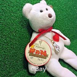 Limited Edition Ty Beanie Baby Valentino The Bear Toys For Tots 1 / 5,500 MWMT
