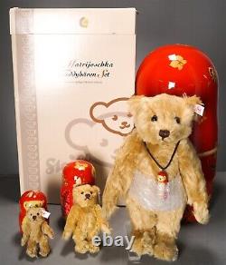MINT LIMITED EDITION STEIFF Germany Matryoshka Nesting Bear Set 038198 BOX