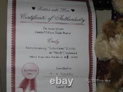 Metro UK Teddies Love Collection 2001 Emily Bear Ltd Edition 15 Inch Plush