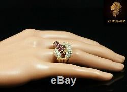 NEW / Rare Retired Limited Edition EFFY Knot Ring / 3 CT Diamond & AAA Ruby