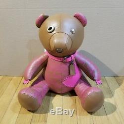 New with Tags Coach Kieth Haring Limited Edition Leather Plush Teddy Bear Ace