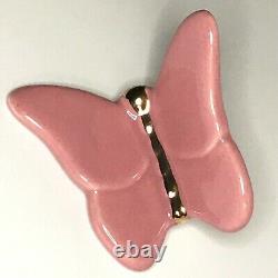 Nora Fleming Retired Mini PINK Butterfly Limited Edition Rare