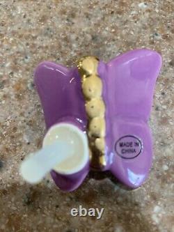 Nora Fleming Retired Mini Purple Butterfly Limited Edition