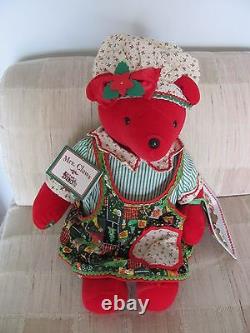 North American Bear Co VIB 1992'MRS CLAWS' Christmas Limited Edition #448/8000