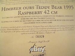 Rare Steiff 1995 Limited Edition French Raspberry Bear