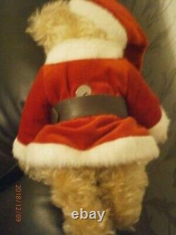 Rare Steiff Musical Christmas Bear With Certificate. Ltd Ed Cute Santa Claus