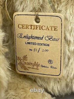 Robin Rive Enlightened Bear Ltd Edition 81/200 44cm Gold Mohair 2000