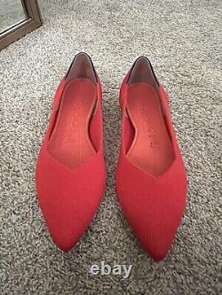 Rothy's Retired Flame Knit Pointed Toe Flats Limited Edition Size 9.5 The Point