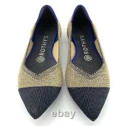 Rothy's THE POINT Pointed Toe Flats Retired Limited Edition DUNE CAP TOE Size 7