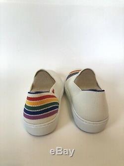 Rothys Limited Edition 8.5 Rainbow Pride Slip On Sneakers Retired Unicorn