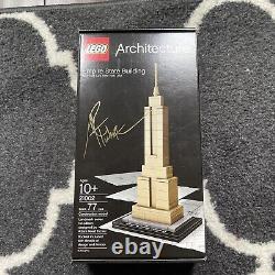 SIGNED FIRST EDITION LEGO Architecture Empire State Building 21002 NISB Rare