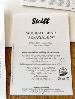STEIFF 2008 JERUSALEM MUSICAL BEAR 30cm LIMITED EDITION 859/ 2000 663017
