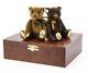 STEIFF BELGIAN CHOCOLATE Bear Set 660320 Limited Ed 639/1500 Wooden Box COA
