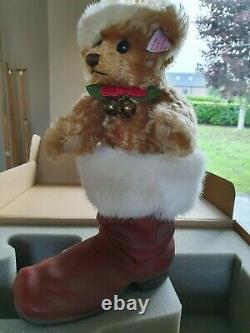 STEIFF LIMITED EDITION TEDDY BEAR IN A BOOT. Number 863 of 4,000 worldwide