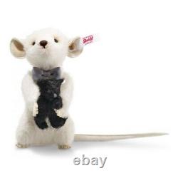 STEIFF Limited Edition Peky Mouse EAN 006852 with miniature teddy bear, Alpaca