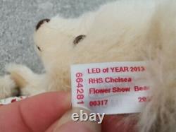 STEIFF Limited Edition RHS Chelsea FLOWER SHOW Teddy Bear Gold Button displaybox