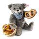 STEIFF Pretzel seller Teddy bear Limited Edition EAN 673924 25cm Mohair New
