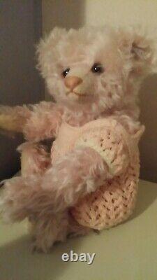 STEIFF Rose Pink Teddy Bear Long Mohair Limited Edition 408731