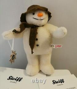 STEIFF The Snowman Limited Edition 2013 Retired Gold Button In Ear COA Exclusive
