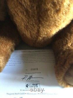 STEIFF VERY LARGE 55 PB 1902 LIMITED EDITION Cord Jointed, Number 5605 of 7000
