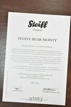 Steiff 035739 Teddy Bear Monty Limited Edition COA & Boxed