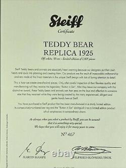 Steiff 1925 Replica Teddy Bear Limited Edition White Mohair 50cm EAN408786
