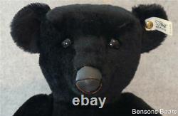 Steiff 1988 Replica Black Mohair Bear 1907 Black Leather Nose 40cms Ean 406003