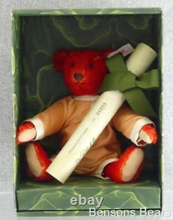 Steiff 1995 Baby Alfonzo Teddy Bears Of Witney Red Mohair Silk Tunic Ean 653773