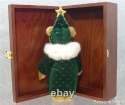 Steiff 2001 Little Santa Christmas Bear In Wood Box For Takara Japan Ean 675416