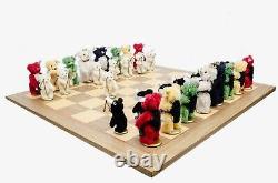 Steiff 2007 Teddy Bear Chess Set and Table Limited Edition #342 of 1000