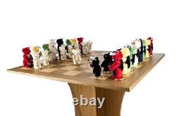 Steiff 2007 Teddy Bear Chess Set and Table Limited Edition #342 of 1000