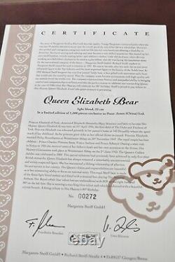 Steiff 662140 Queen Elizabeth 80th Birthday Musical Bear Ltd Edition COA & Boxed